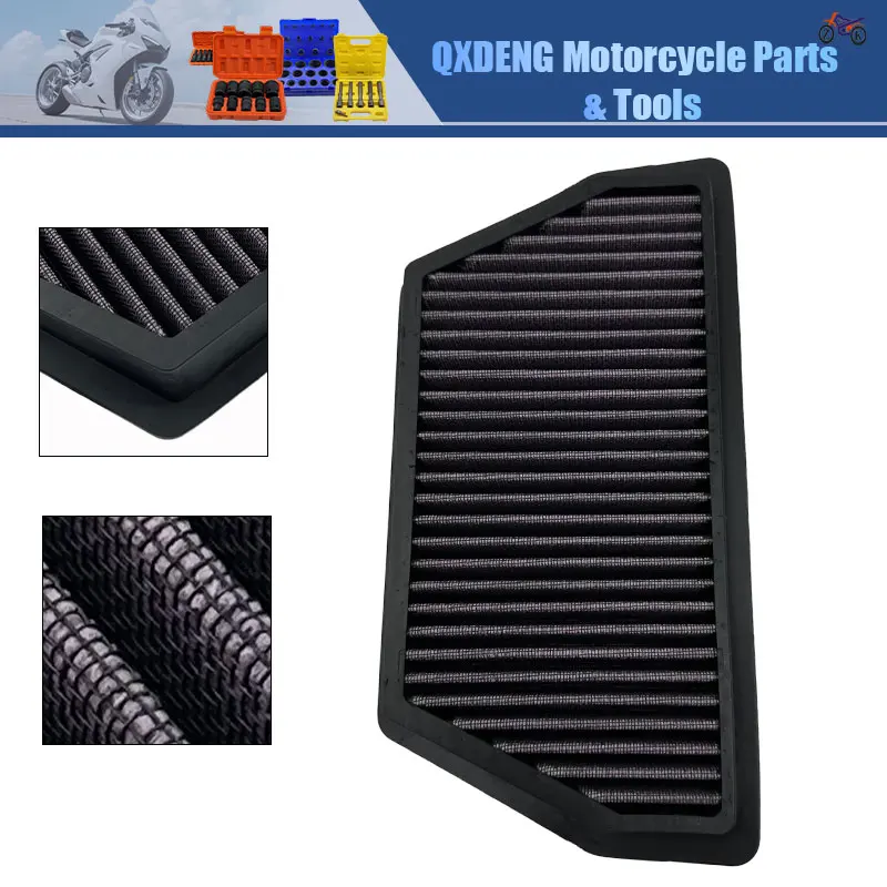 1pcs Motorcycle Air Filter Replacement For Honda CBR600RR 2007-2018 F5 High Flow Motorcycle Engine Intake Air Cleaner Element