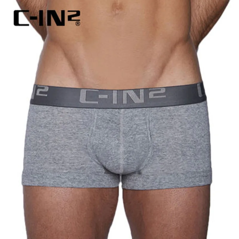 C-IN2 Men\'s underwear Cotton sport sexy U raised pouch bag show large shorts Youth low waist cin2 boxers 004