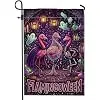 Tropical Bird Garden Flag, Fanciful Festive Ghost Potion Halloween Violet Double Sided Burlap Yard Decorative Flags for Outd cci