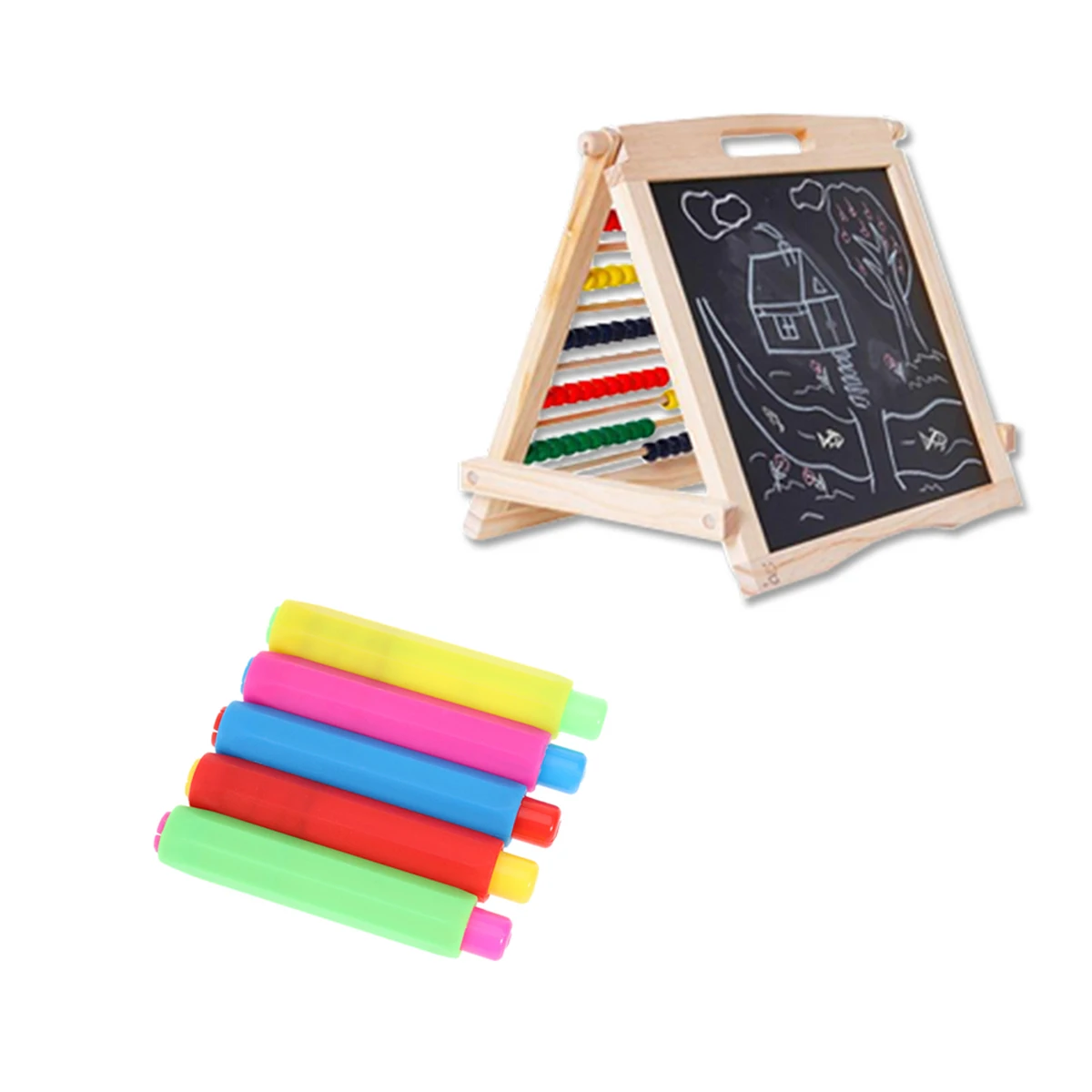 

20pcs Plastic Chalk Cover Colorful Chalk Clip Holder Storage Holder for Home School Company (Random Color)