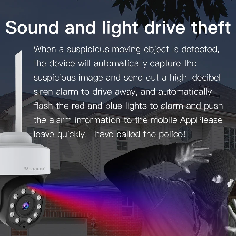 Vstarcam 4MP 2.4G 2 Way Audio Outdoor Waterproof IR Color Night PTZ Cam 5G Wifi IP Camera AI Humanoid Tracking Security Camera