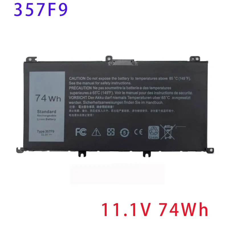 BITERSON 11.1V 74Wh 357F9 Laptop Battery For DELL Inspiron 15 Gaming 5576 5577 7566 7567 7000 7557 7559 P65F P57F P65F001