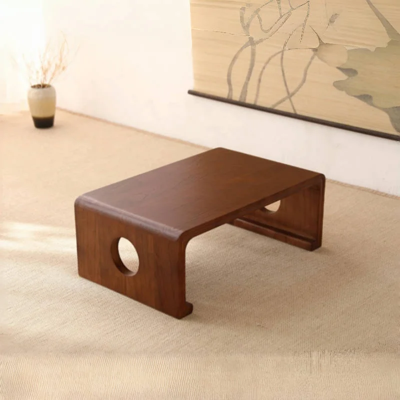 Office Mini Desk Balcony Solid Wood Japanese Lazy Tatami Coffee Table For Living Room Snack Laptop Corner Side Table in Home