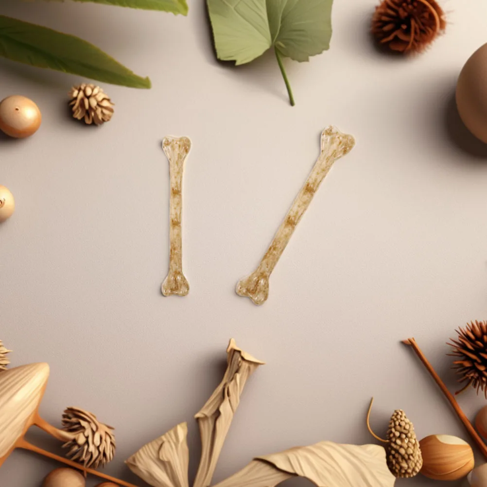 

6pcs Mini Halloween Bones Plastic Artificial Bone Fake Skulls For Diy Crafts Decorations Party Supplies Caveman Costume Props