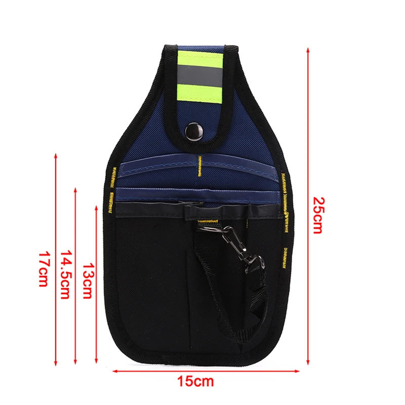 Multifuncional Nylon Tecido Ferramenta Bag, Chave De Fenda Titular Kit, Eletricista Cintura Pocket Case, Belt Case