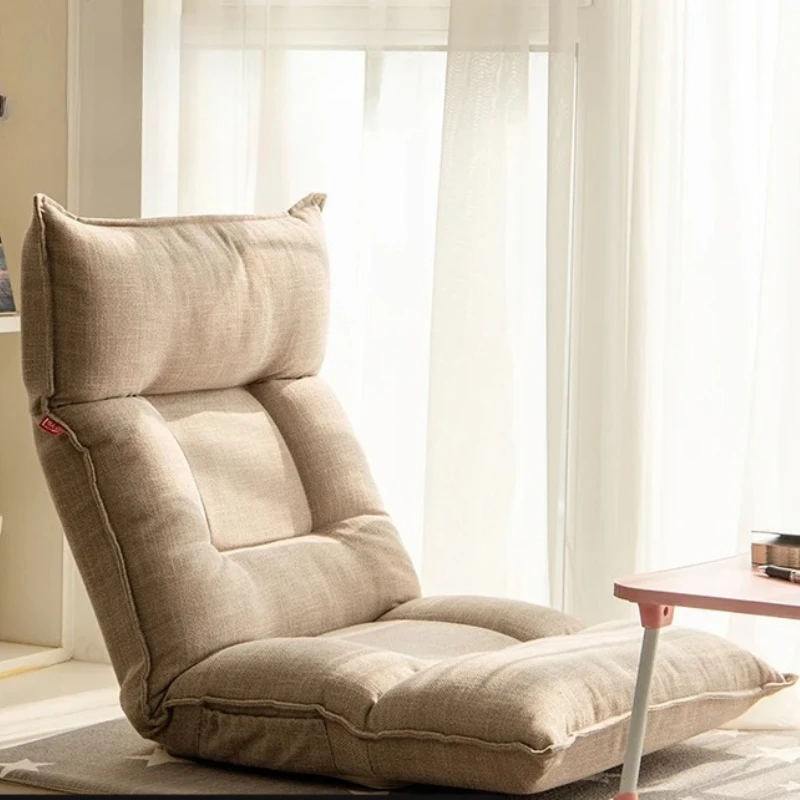 

‌Japanese Floor Lounger Sofa - Foldable Tatami Chair with Backrest, Single Bed Seater for Bedroom, Balcony & Bay Window