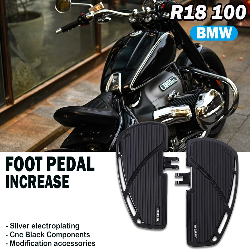 For BMW R 18 Classic R18 100 Years Motorcycle increase Floorboards Pedal Rider Footrest Wide Foot Pegs Driver Anti-Slip Footpegs