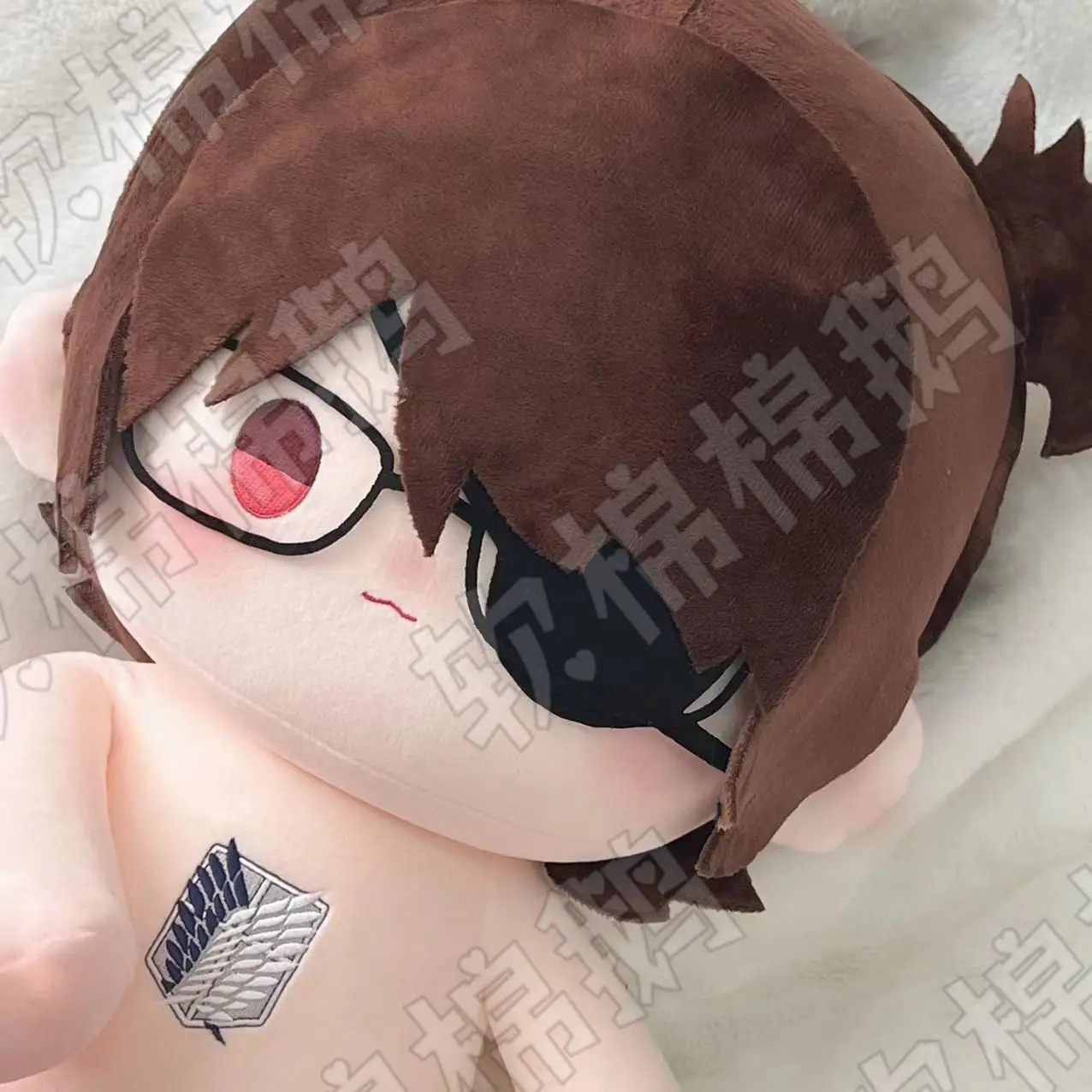 40CM Anime Hange Zoe Plush Doll Attack Character Rivaille Mikasa Eren Erwin Cosplay Dress-up Cotton Doll Clothes Toy Xmas Gifts