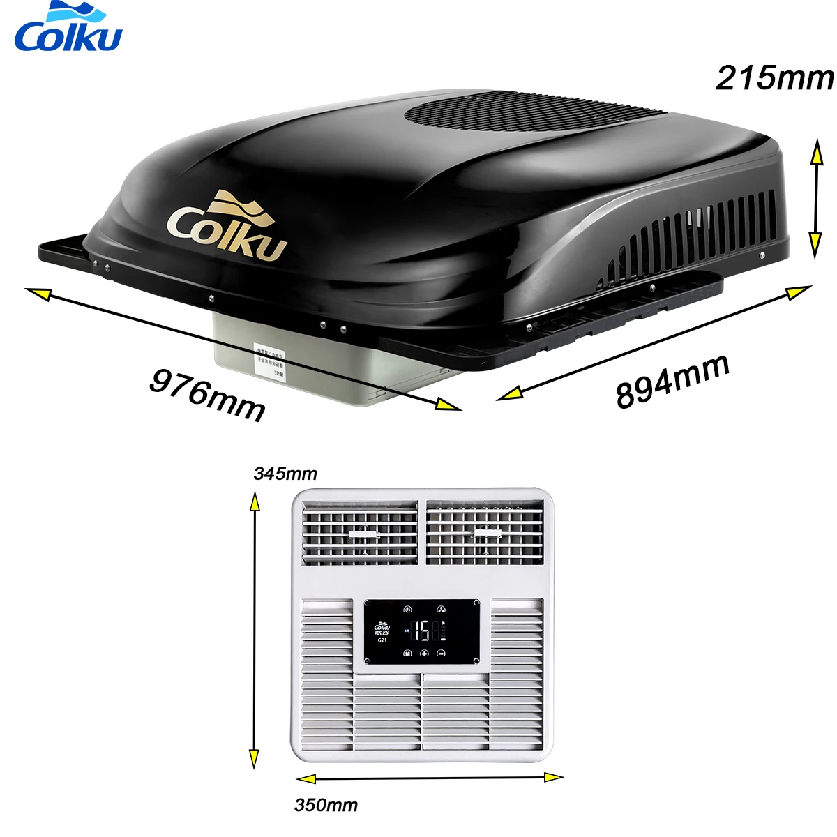 Easy Installation Rooftop Air Conditioner AC Cooling Unit for Trucks, 12V/24V DC Powered, Compact Design, Weatherproof