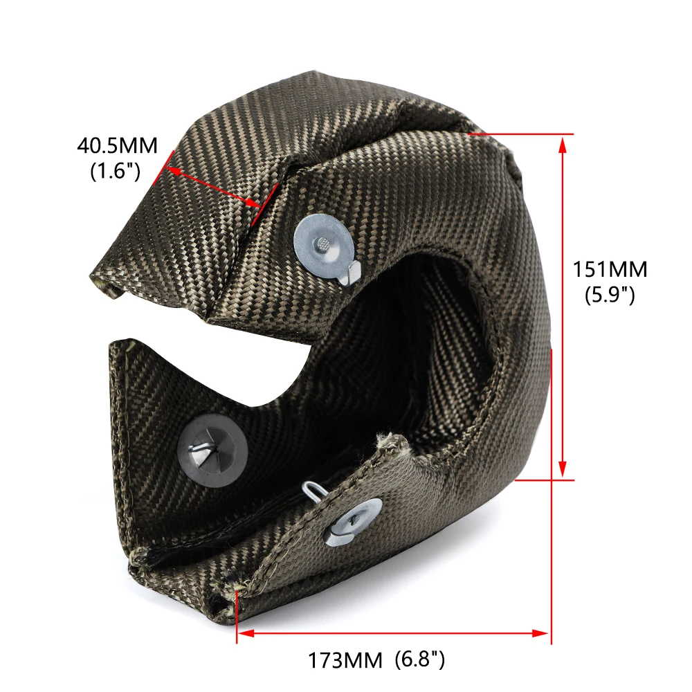 T25/T28 GT25 GT28 GT30 GT35 Turbo/Turbocharger 100% Fuell Titanium Heat Shield/Wrap Turbo Blanket PQY-1302-2T