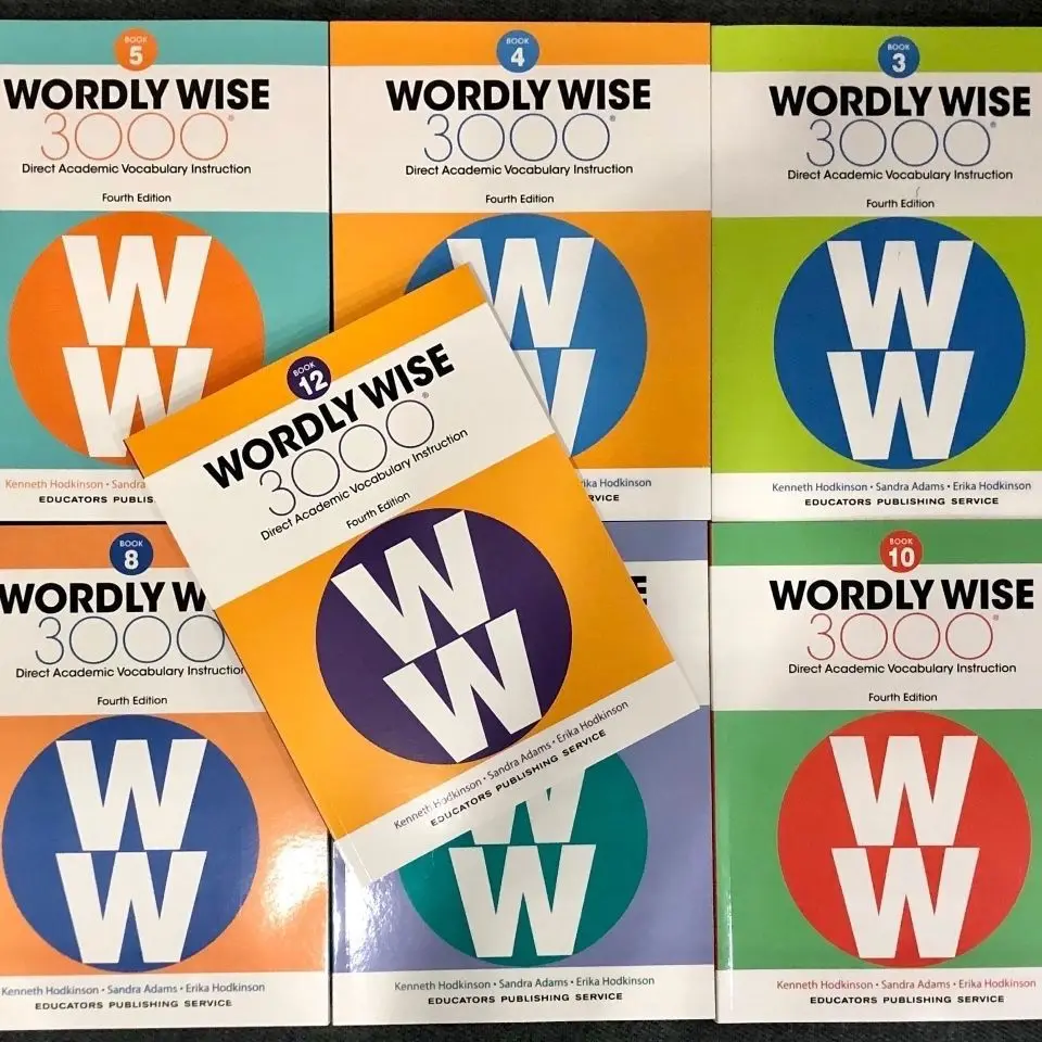 High quality Wordly Wise 3000 word color printing 35 books in total Level K-12 Complete Vocabulary Workbook with Answers
