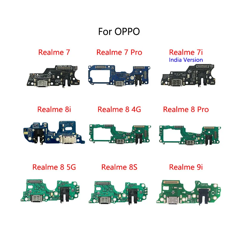 USB Charge Dock Port Socket Jack Connector Flex Cable For OPPO Realme 7 Pro 7i 8i 8 4G 5G 8S 9i Charging Board Module