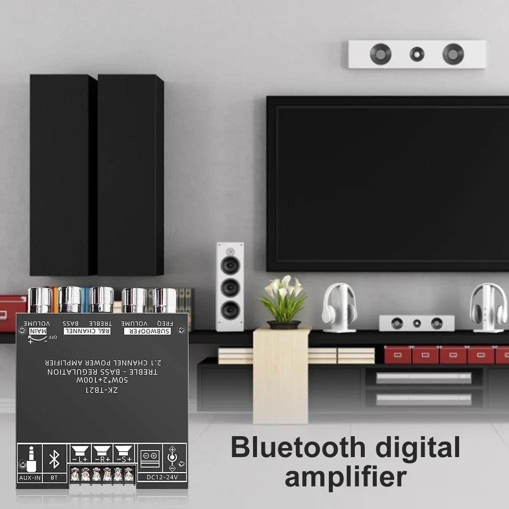 Piezas de transmisión de amplificador de Audio, componente modificado de amplificadores de 2,1 canales