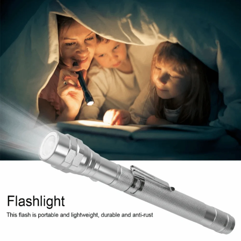 3 LEDs LED Antenna Light Telescopic Stretching Flexible Extensible Magnetic Pickup Tool 360 Degree Flexible Dual Magnet