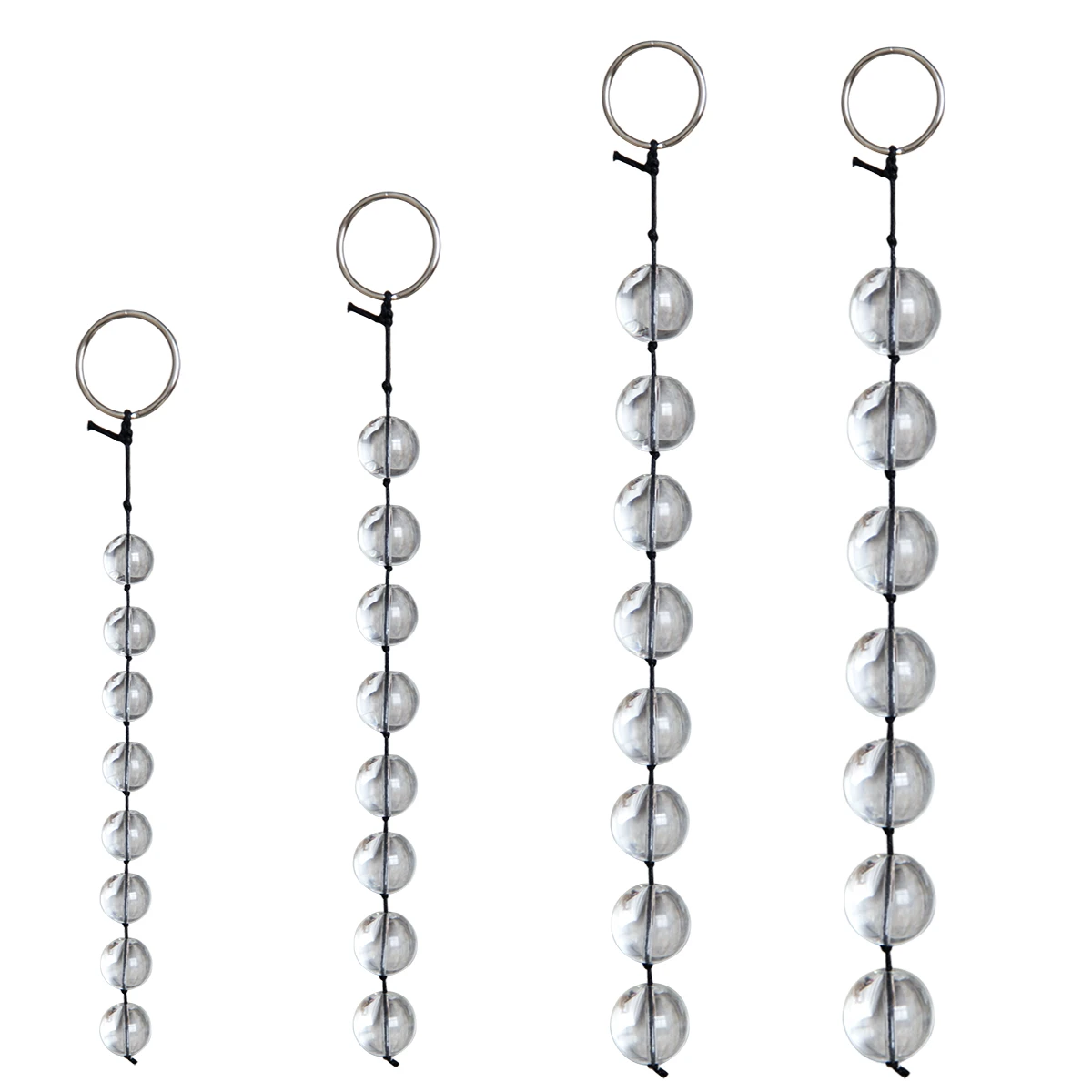 Juguetes anales de cristal Thierry, tapón anal de cristal liso unisex de 4 tamaños, cuentas anales, tapón anal gay, juguetes sexuales para hombres y mujeres