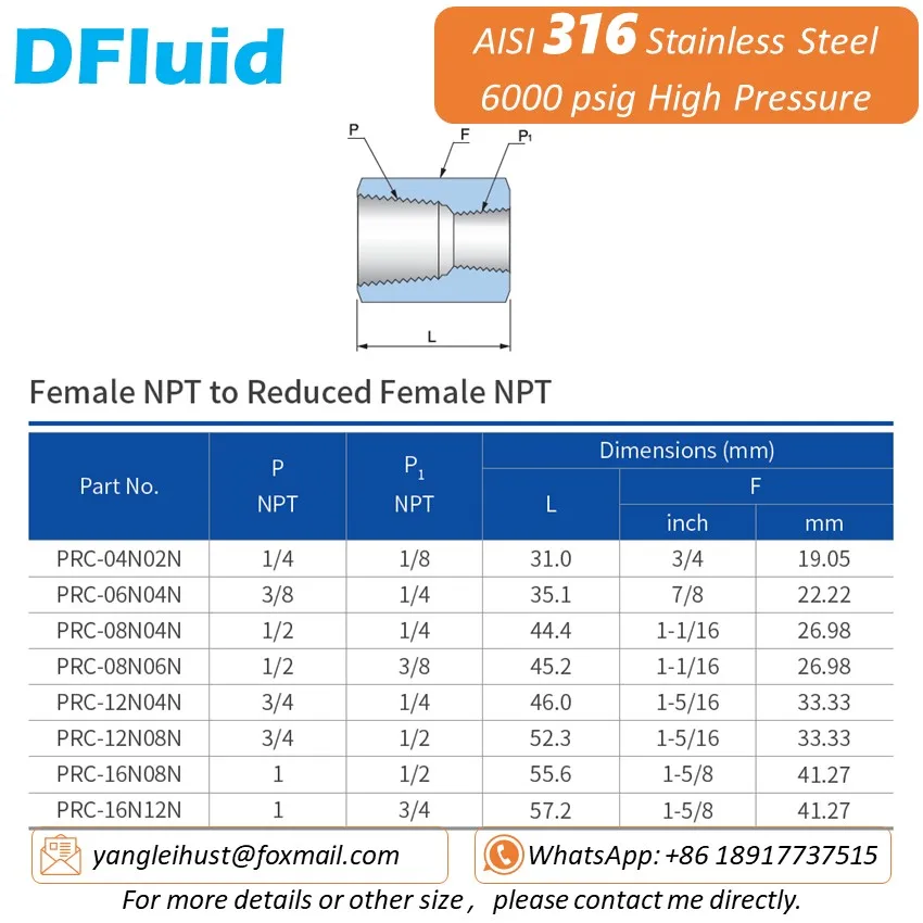 1 pz femmina NPT BSP BSPT giunto esagonale 1/8 \