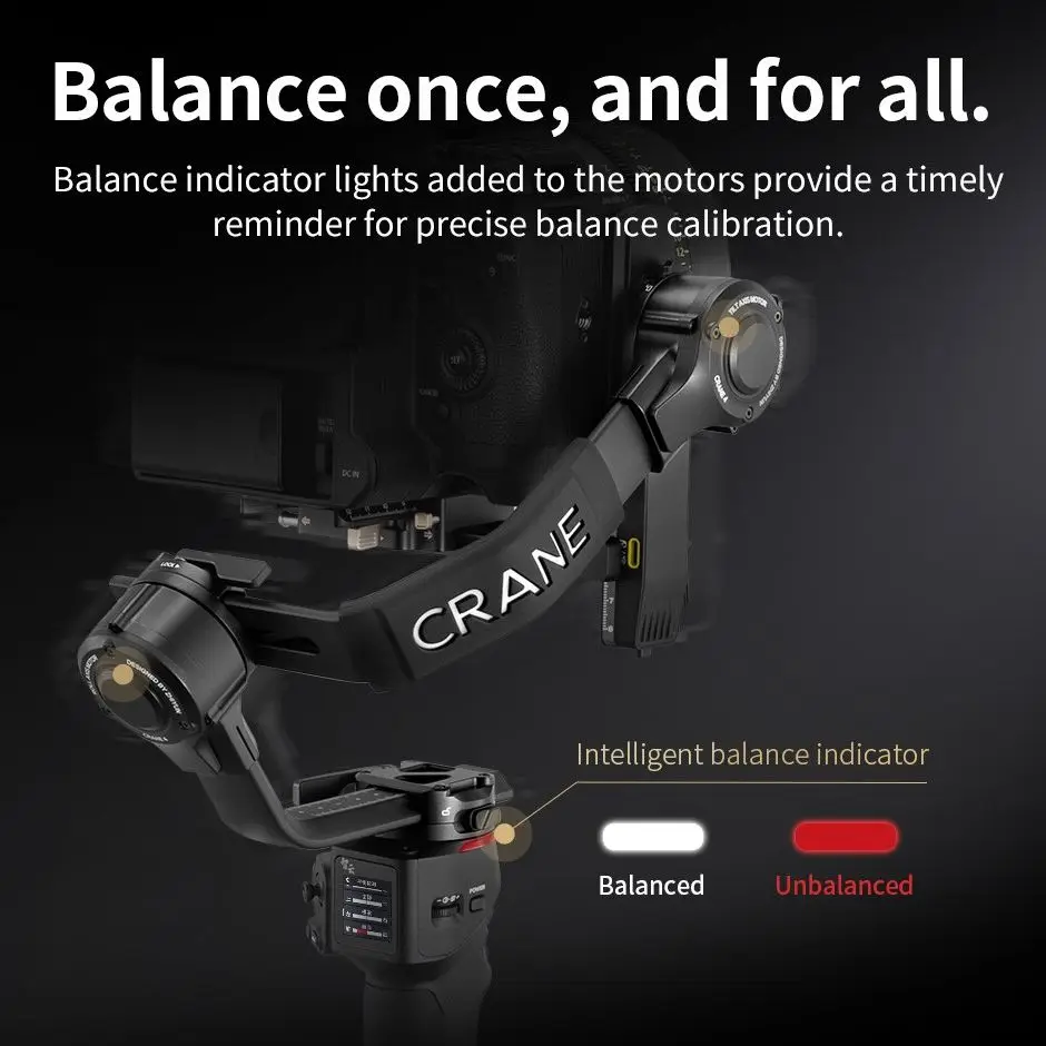 ZHIYUN Official Crane 4 3-axis Handheld Gimbal Camera Stabilizer Touchscreen Portrait Shooting for Sony Nikon Canon DSLR Camera