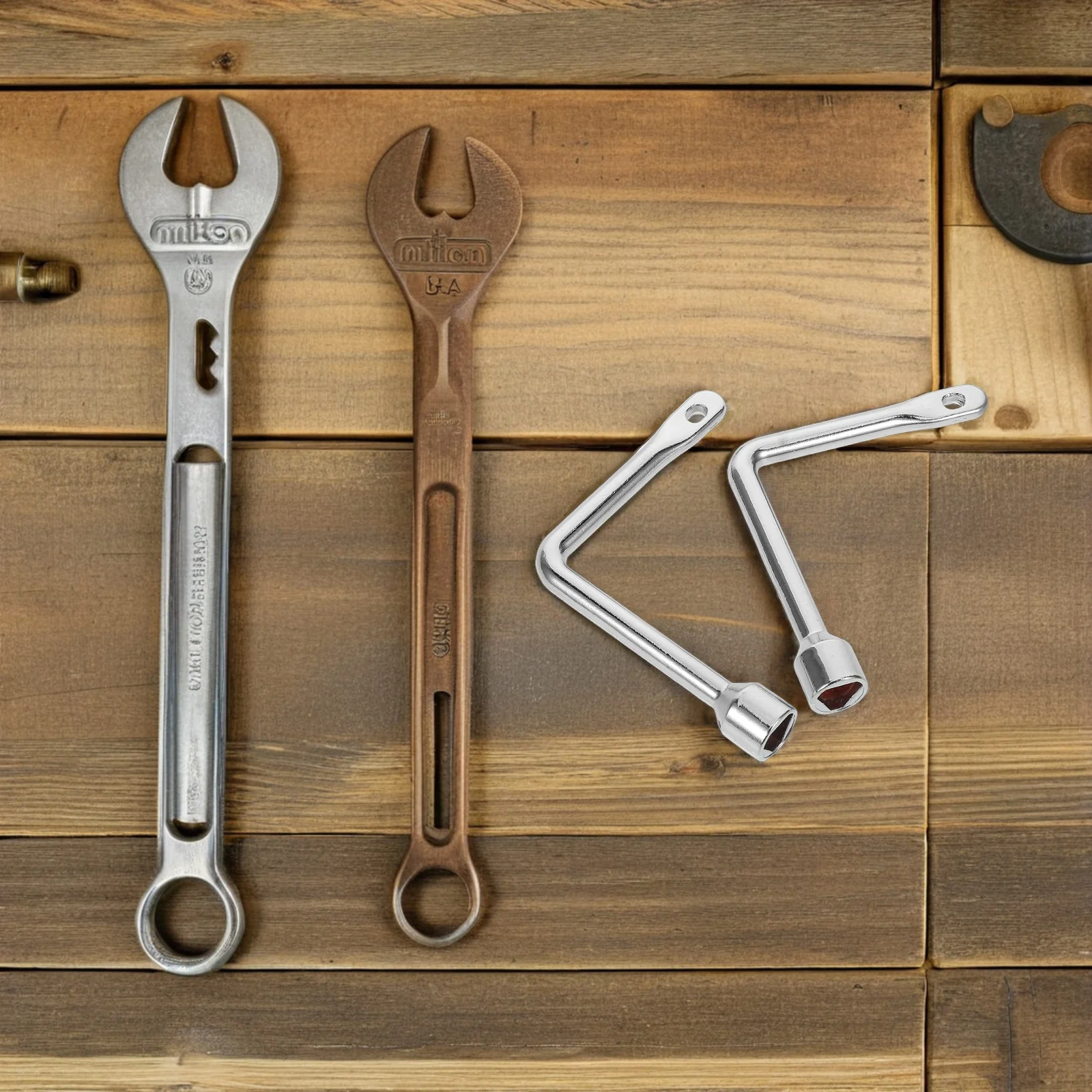

2pcs Metal Triangle Lock Key Garbage Bin Electric Cabinet Spanner Keys Commercial Trash Can Tool Panel Socket Utility