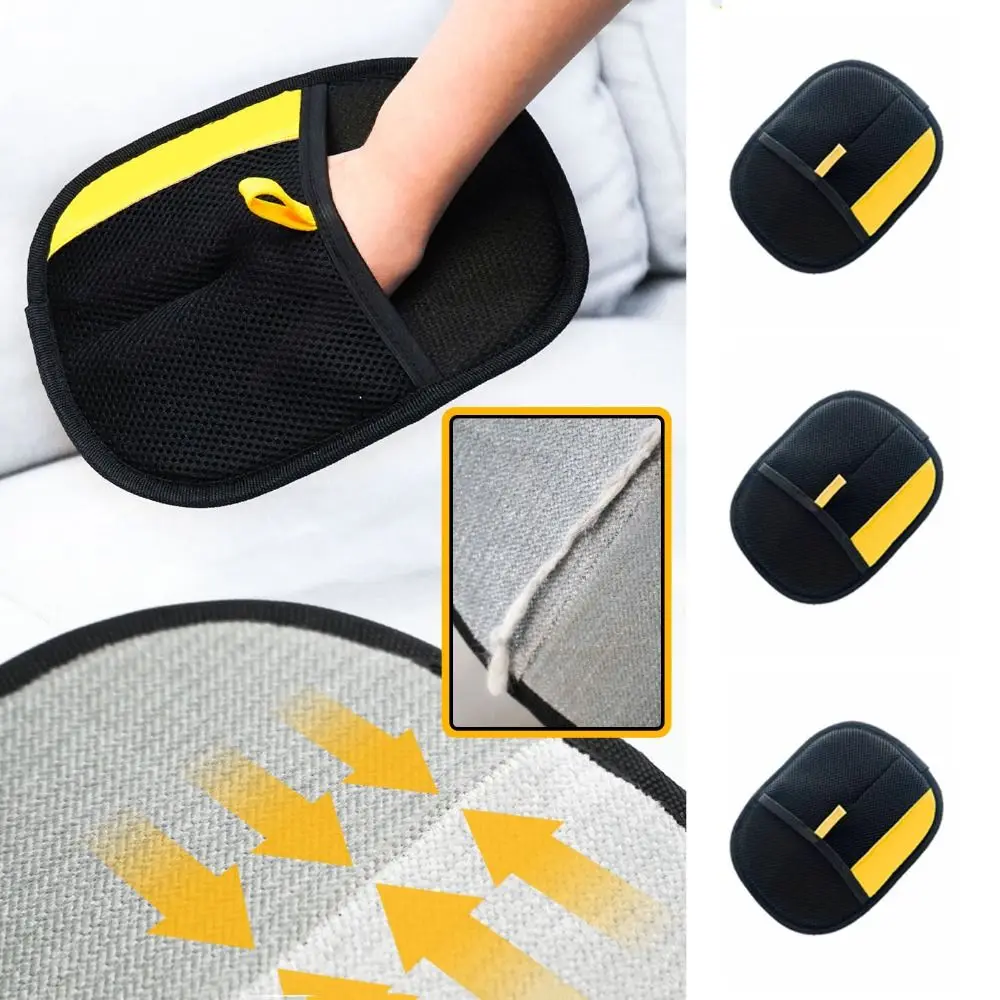 3 قطعة على الوجهين الحيوانات الأليفة الاستمالة قفازات متعددة الوظائف سميكة فرشاة إزالة شعر الحيوانات الأليفة لينة الأسود إزالة قفازات جرو #2