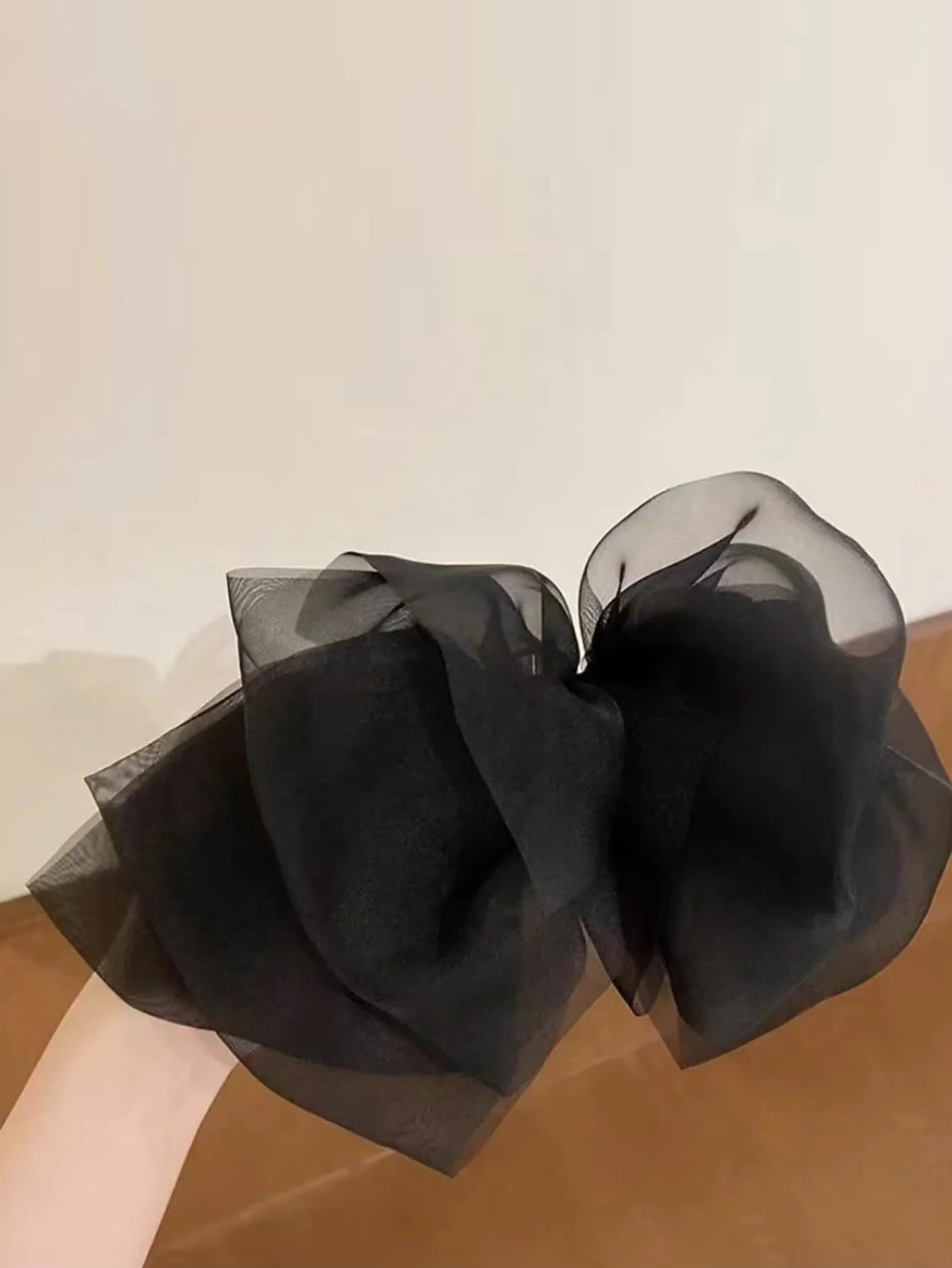 

Black Tulle Bow Hair Clip For Women, Elegant Daily Hair Accessory