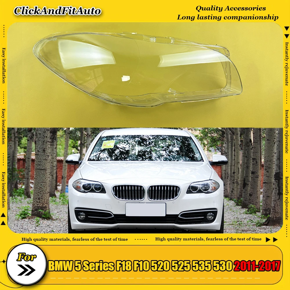 

For BMW 5 Series F18 F10 520 525 535 530 2011-2017 Car Headlight Headlamp Light Lampshade Glass Lens Case Shell Cover