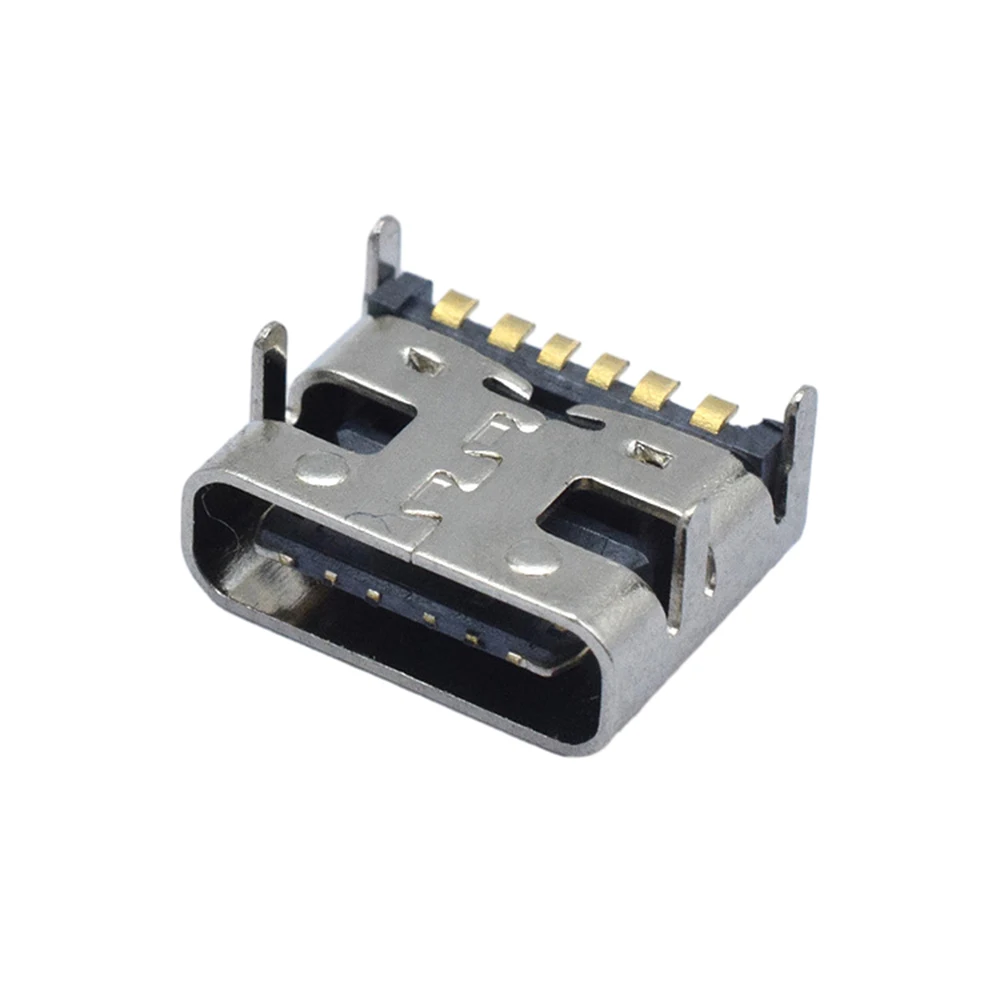 5/10pcs 6 핀 SMT 소켓 커넥터 마이크로 USB 타입 C 3.1 여성 배치 SMD DIP PCB 디자인 DIY 높은 전류 충전 용