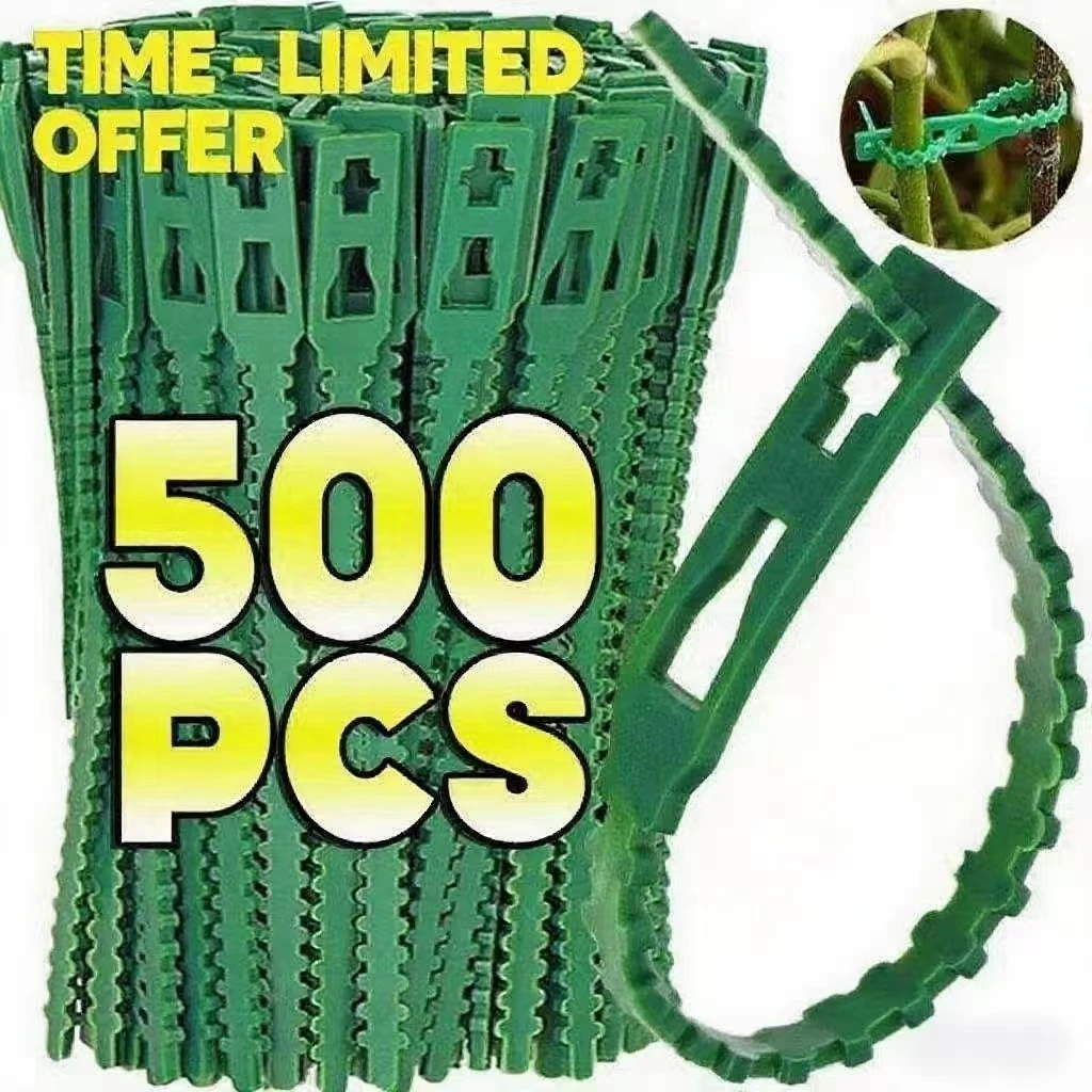 أربطة نبات بلاستيكية قابلة لإعادة الاستخدام وقابلة للتعديل للحدائق، الكروم، الأشجار، الشجيرات، الدعم، التثبيت، القفل، منظم سحّاب من النايلون، أدوات عالية الجودة، متينة، سهلة الاستخدام، لتنظيم النباتات والكابلات.