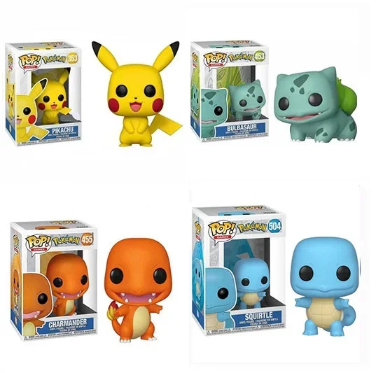 Funko Japanese Pokemons Anime Figure Pikachu Bulbasaur Squirtle Charmander Collection Model Toys Decoration Kawaii Doll KidsGift