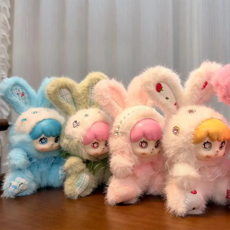 ''Cute Portable Bunny Vinyl Doll Keychain Hanging Pendant Backpack Bag Decorative Ornament for School Office