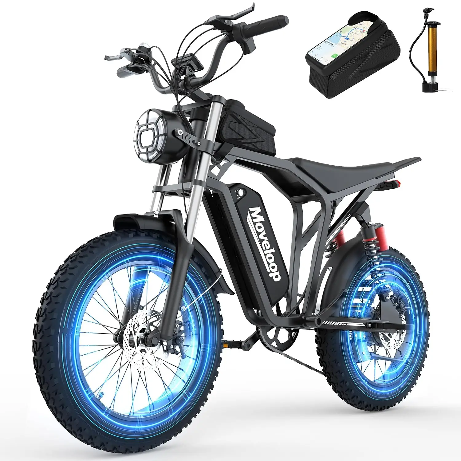 Electric Bike for Adults, 1500W/2000W/3000W 31-35MPH Ebike, 20" Fat Tire Electric Bike, Max 90 Miles Range, 48V, Custom