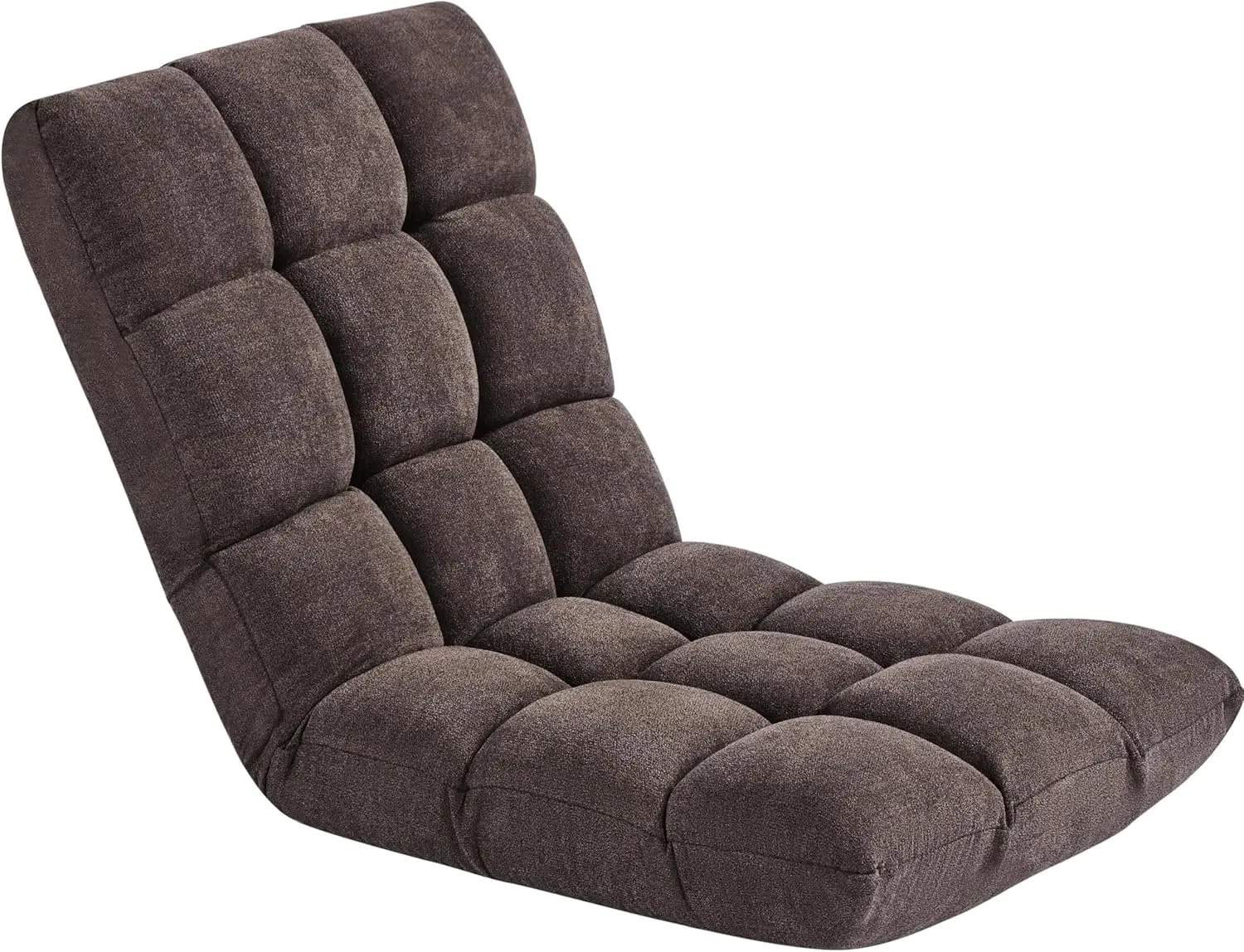 

Floor Folding Chair with Back Support, Padded Folding Gaming Sofa Chair with 14 Adjustable Backrest, Adults Couch Recliner