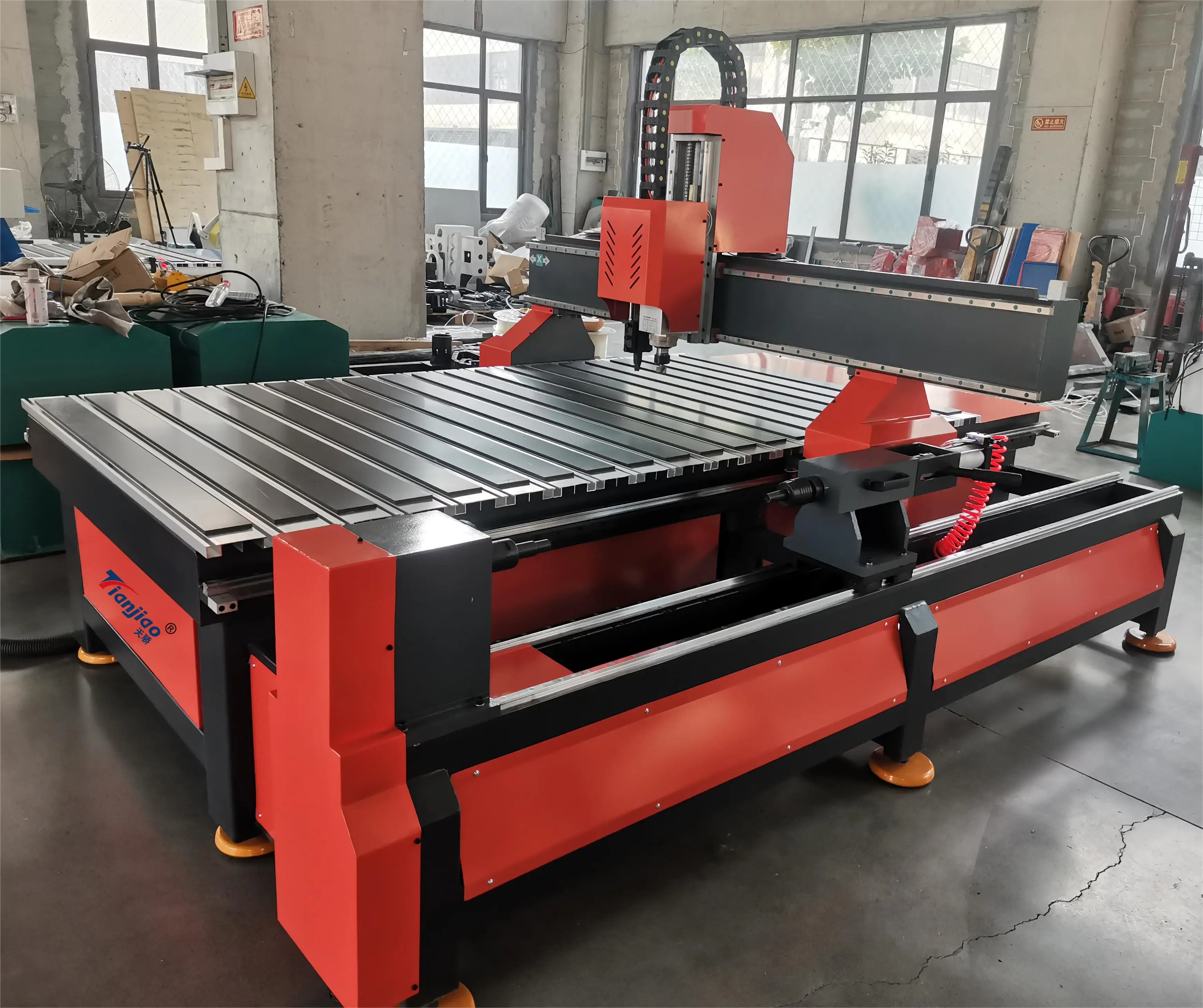 Picture 4: Jinan Popular 1325 4-Axis CNC Router Kit 3D Rotary Table Wood Lathe DIY CNC Machine Syntec DSP Control System Core Motor Popular