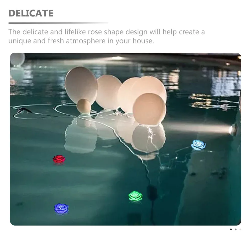 4 pezzi lampada rosa decorazione realistica luce notturna da giardino per esterni romantica lampada da patio per San Valentino luce di design rosa
