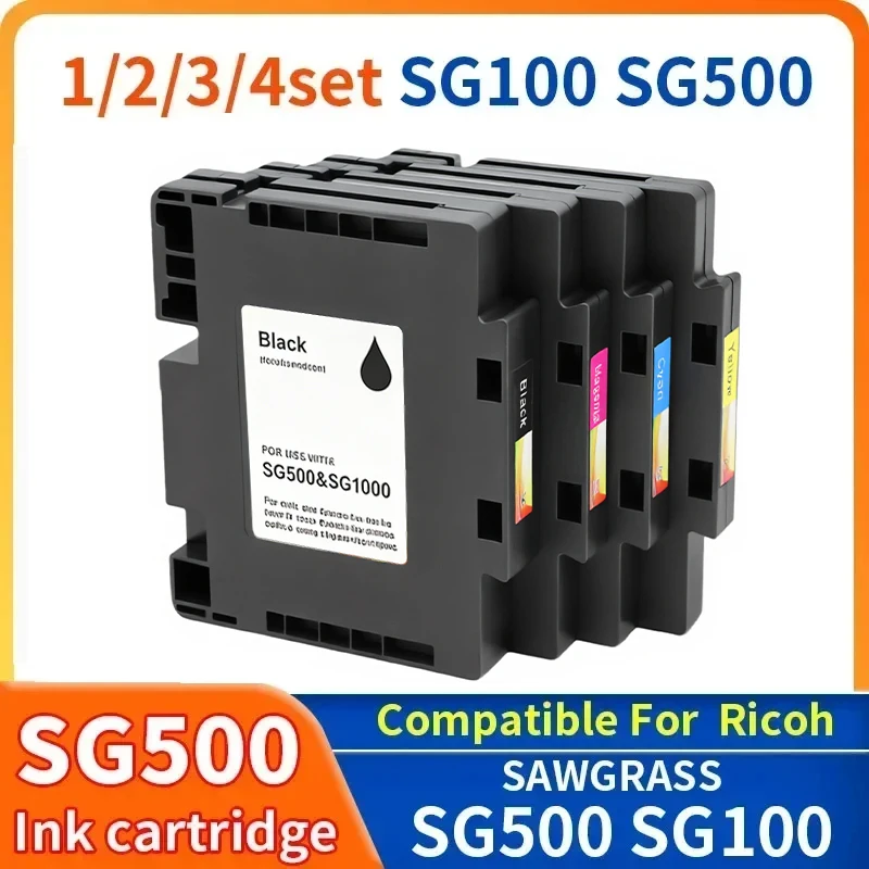 1/2/3Set SG500 For SAWGRASS SG500 SG1000 Ink Cartridge No Serial Number with New Updated Chip and Subliamtion Ink Plug And Play