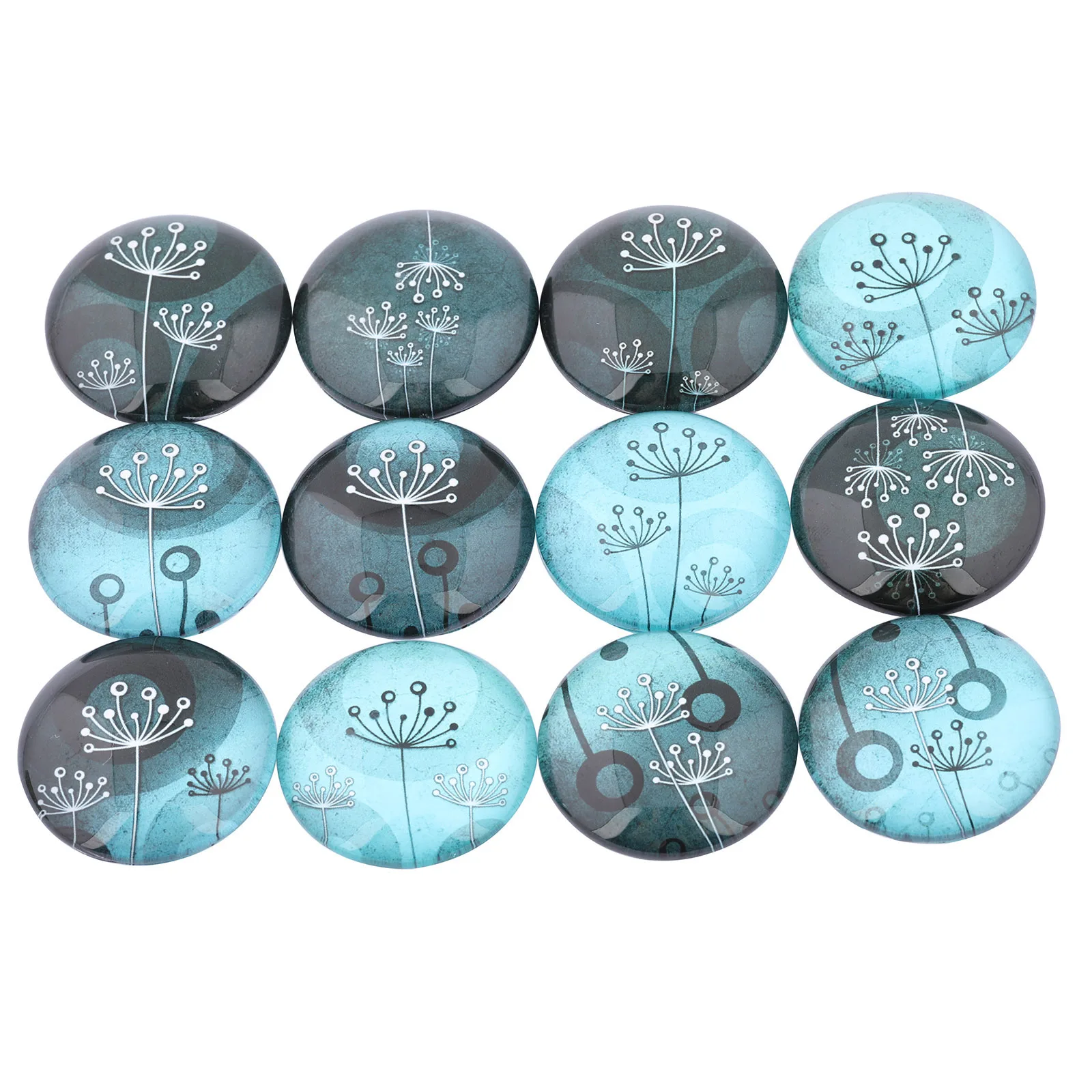 onwear Mixed Round Dandelion Photo Glass Cabochon 10mm 12mm 14mm 18mm 20mm 25mm diy pendants necklace making accessories