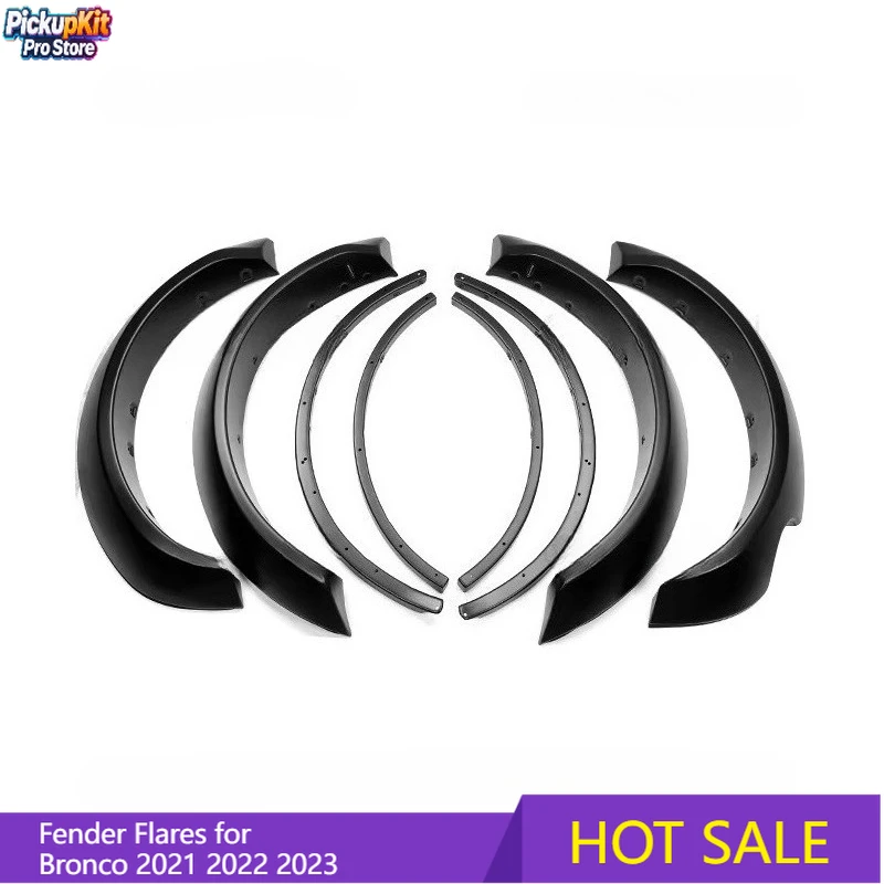 

Heavy Duty Durable Mudguards Wheel Arch Fender Flares Mud Flaps for Bronco 2021 2022 2023
