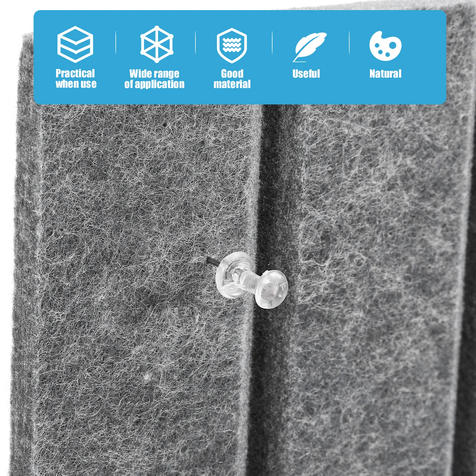 

Decorative Felt Bulletin Board Photo Wall Memo Notice Board Multifunctional DIY Display for Home Office Classroom