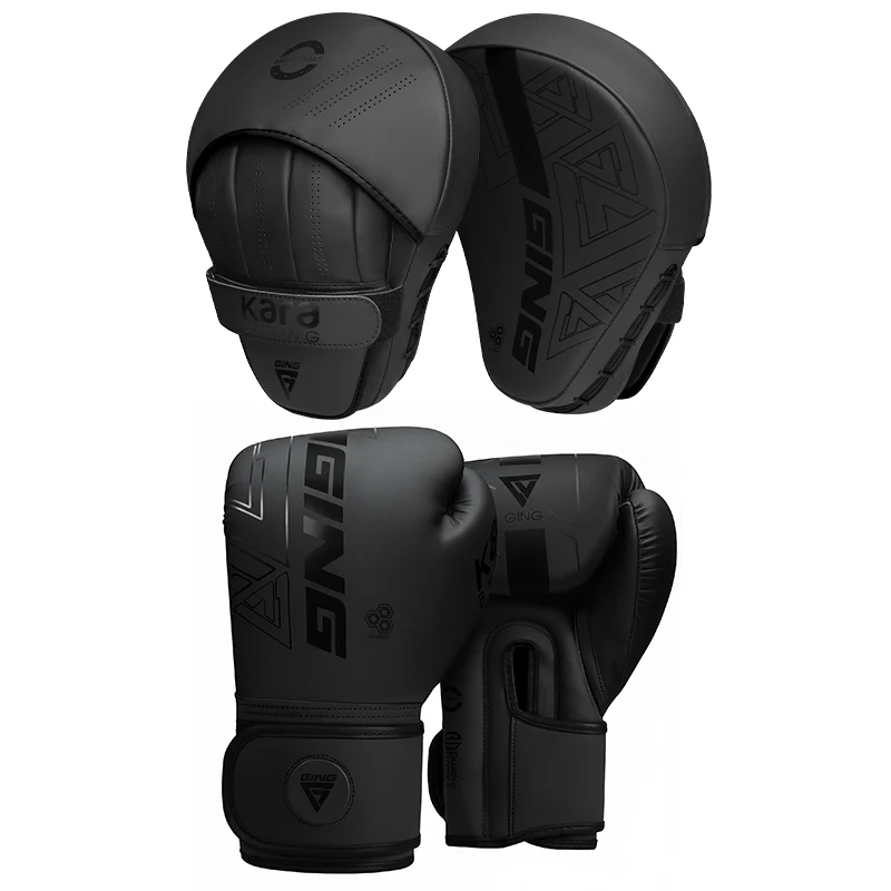 Boxing Pad and Glove Set,Curved Focal Target with Boxing Gloves,Suitable for MMA, Muay Thai,Taekwondo Martial Arts 4-14oz Choose