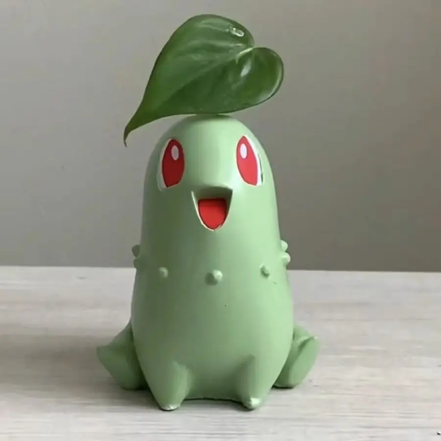 Pokemon Chikorita Kawaii Planter Flower Pot Creative Pot Cute Statue Vase Ornaments Anime Model Decor Gift Toy Garden Decoration