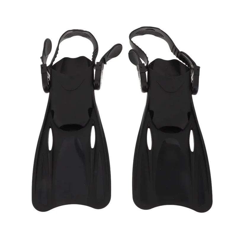 Adjustable Kids Swim Training Fins Short Open Heel Snorkeling Flippers Comfortable For Pool And Beach