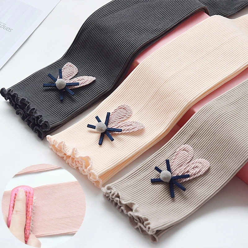 

Little Girls Leggings Autumn Spring Pants For Kids Cotton Stretch Trousers Baby Bottoms Elastic Waist Children Clothing Tights