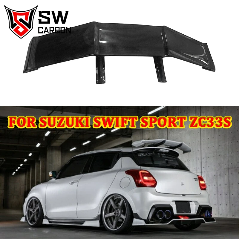 Swift ZC33S Carbon Fiber Spoiler for Suzuki Swift Sport ZC33S Roof Wing Rear Wing Splitter Upper Spoiler Body Kit