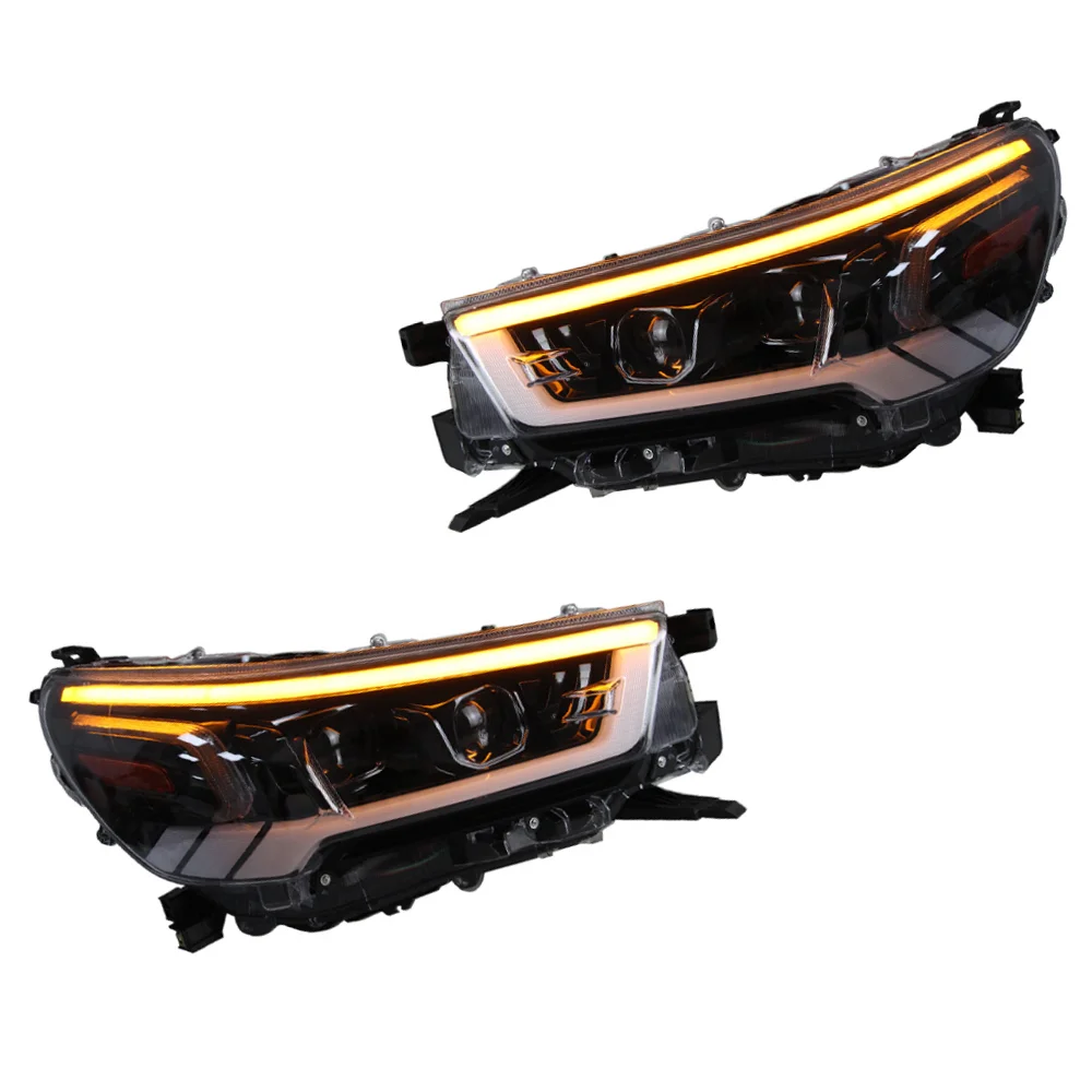 Auto Front Headlamps Lights Fit for Hilux Revo Rocco 2021 2022 2023 Front Bulbs Full Leds