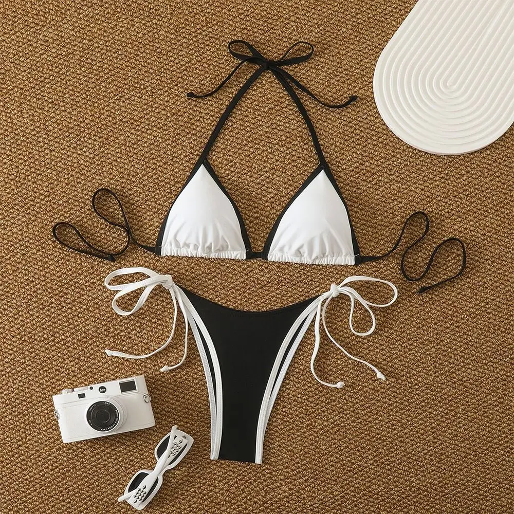 

Комплект из 2 предметов: модный летний пляжный бикини-треугольник в бразильском стиле, повседневный купальник для отпуска