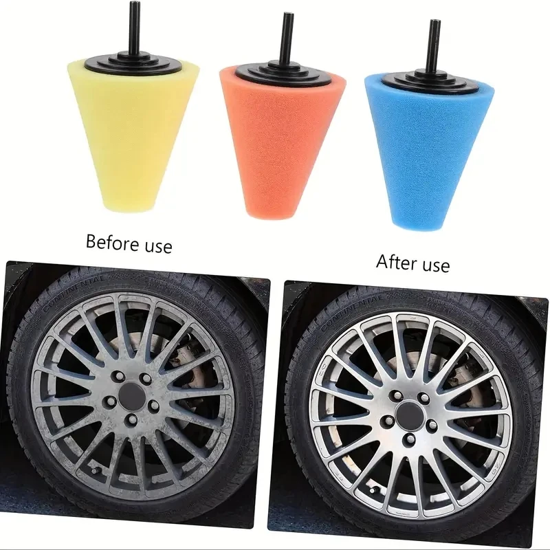 Sponge Polishing Cone Polishing Ball Wheel Car Beauty Waxing Polishing Pad Polishing Buffer Waxing Buffing Pad Car Sealing Glaze image 3