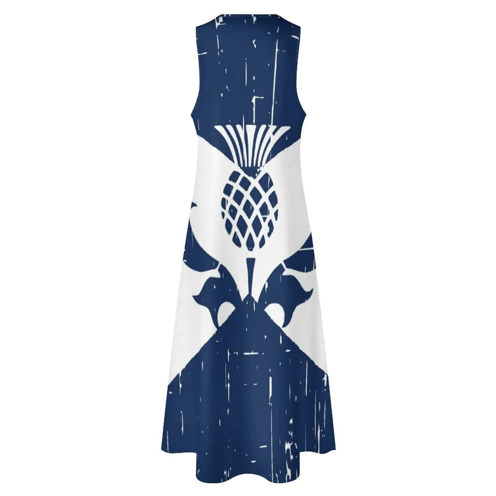 Saltire Scottish Flag and Scottish Thistle Long Dress Bridesmaid dress woman Prom gown women"s summer jumpsuit