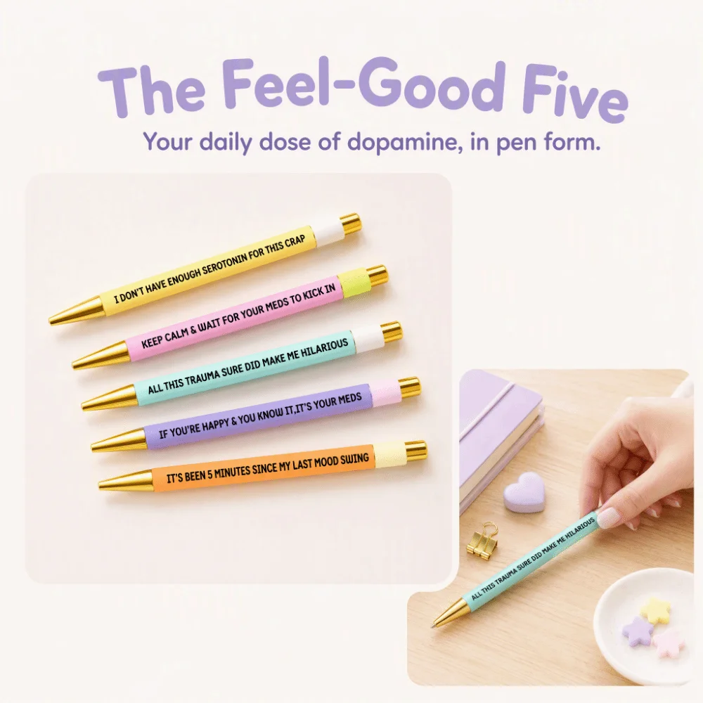 Presents Funny Ballpoint Pens Uplifting Encouraging Positive Affirmation Pens Inspirational Mental Health Pens Office