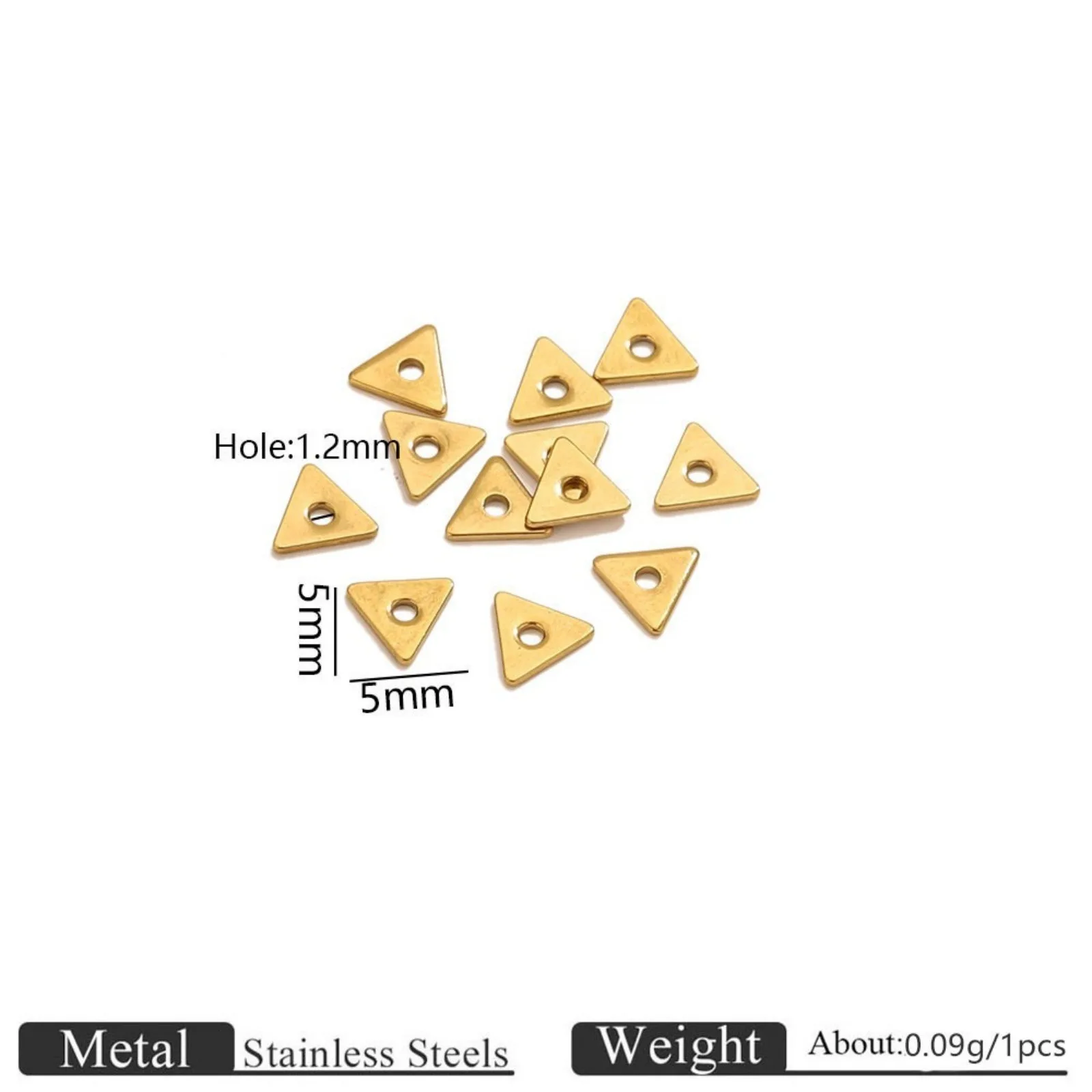 20/100 Stück 304 Edelstahl-Abstandshalter-Perlen, geometrische runde und quadratische Perlen für DIY-Armband-Schmuckherstellung, Großhandel – Detail 4