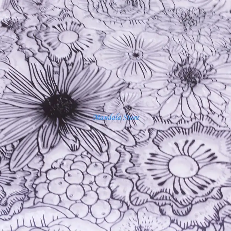 

U2JC Blooming Flowers Silicone Transparent Seal Stamp DIY Craft Clear Stamp Scrapbook
