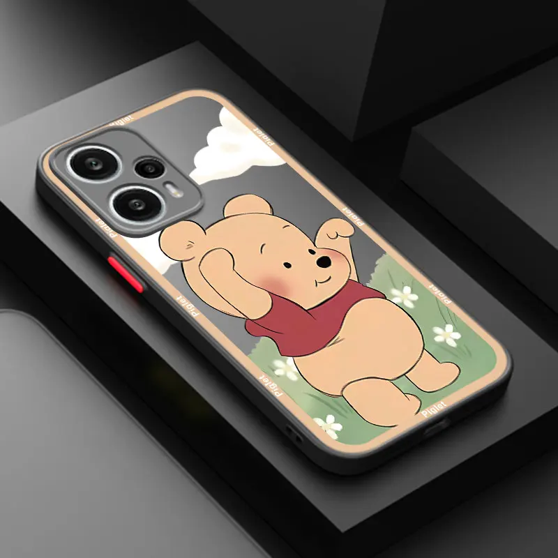 Winnie เคสโทรศัพท์โปร่งแสงลายลูกหมูพูห์สำหรับ Xiaomi 10T 11T 12T 12X 12S poco F3 X3 GT X4 NFC M3 M4 X4 Pro F4 F5 X5 C31 C40